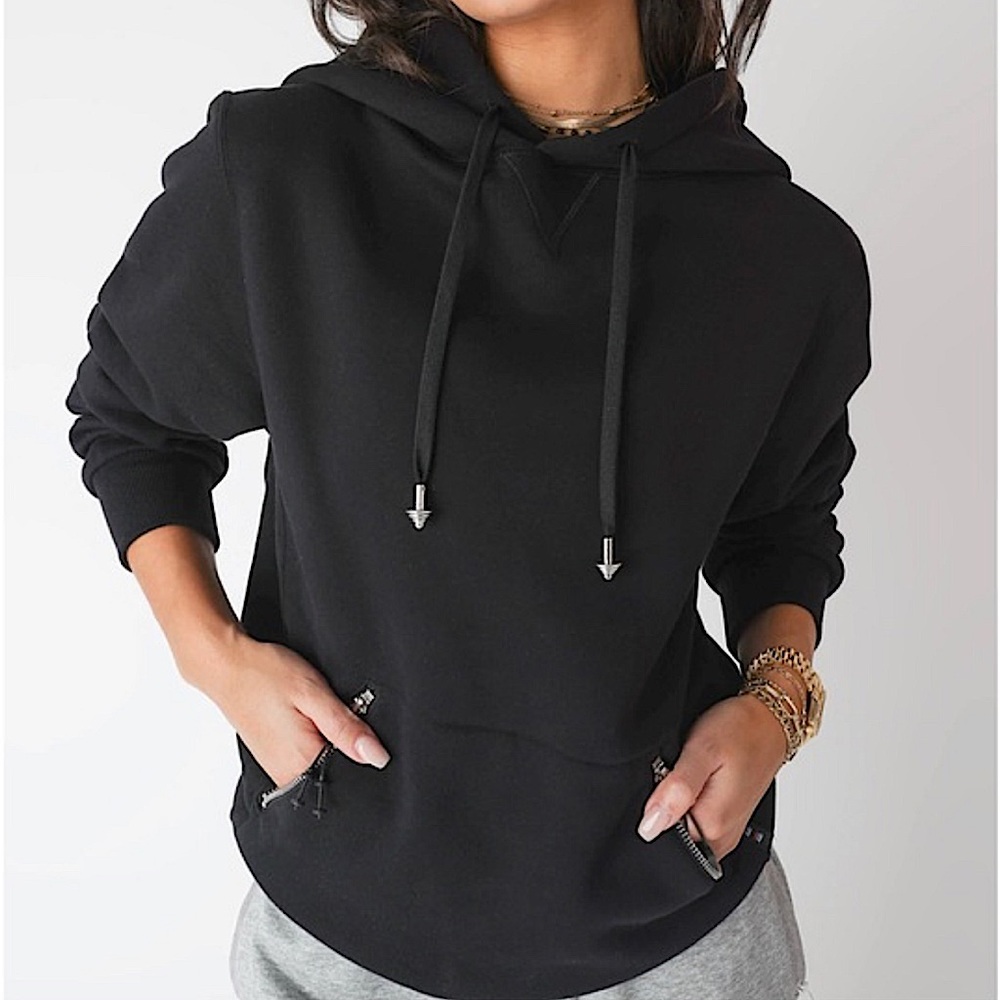 Adam Selman Sport fleece sweat zipped hoodie